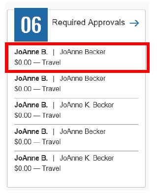 06 - Required Approvals - JoAnne B -$0.00 - Travel